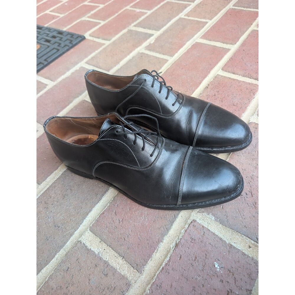 Brooks Brothers Peal & Co Black Cap Toe Oxfords Men's 9.5D Made in England